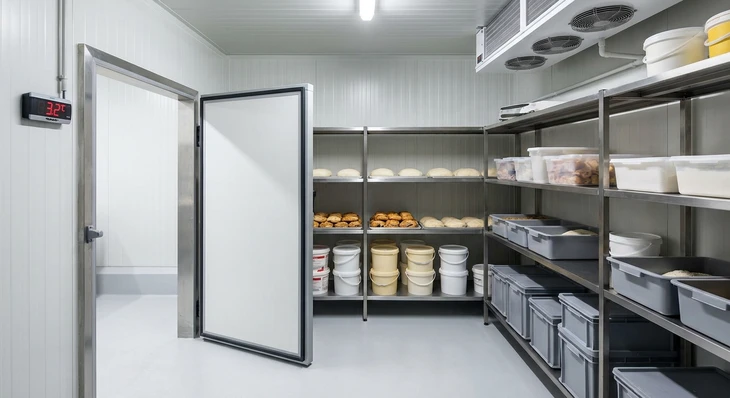 Femme blonde en tablier travaillant dans une boulangerie-pâtisserie, utilisant un terminal de paiement électronique à un comptoir de caisse